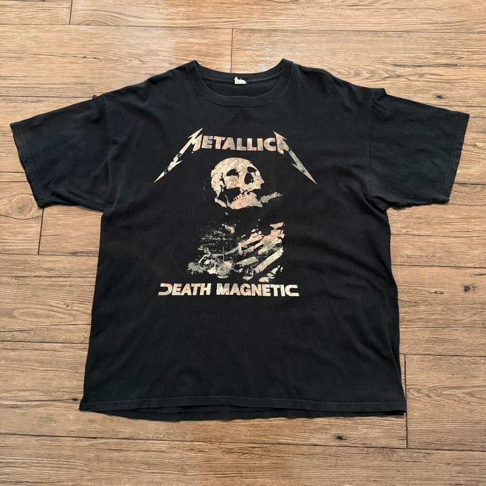 Metallica Y2K Death Magnetic World Tour 2009 Black T Shirt Mens‎ 2XL